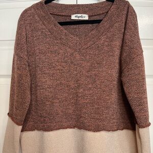 Haptics Womens V-Neck Long Sleeve Blouse Size Medium NWT